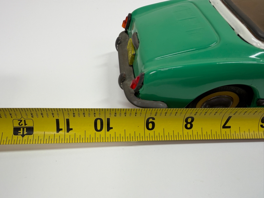 Vintage Asahi Japan Tin Litho Wind Up Toy Car 6L And Volkswagen Karmann Gia Toy Friction Car 9.5L (RSF) [Photo 13]