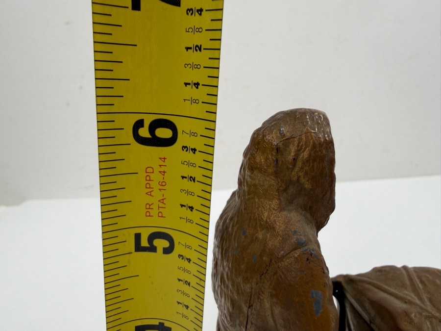 Mid-Century Metal Dog Sled Team Sculpture On Marble Base 14L X 6H (RSF) [Photo 8]