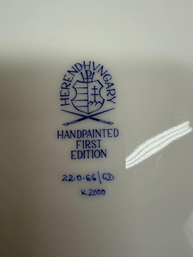 Herend Hungary Hand Painted 'First Edition' Porcelain Soup Tureen With Fruit Applications 12W X 9.5H Retails $5,760 (RSF) [Photo 12]