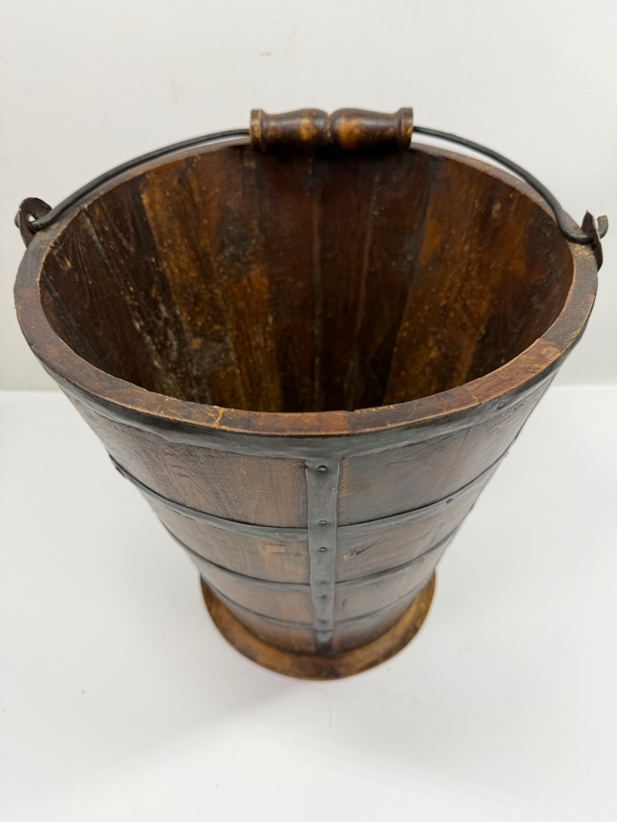 Handmade Wooden / Metal Bucket 12'H (RSF) [Photo 2]