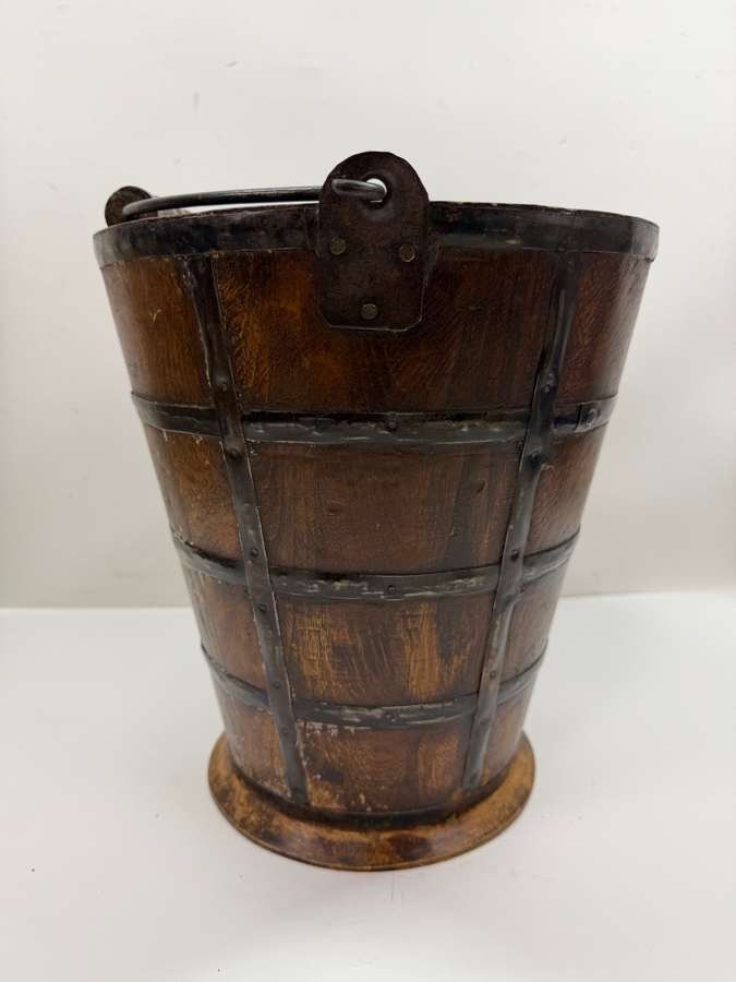 Handmade Wooden / Metal Bucket 12'H (RSF) [Photo 3]