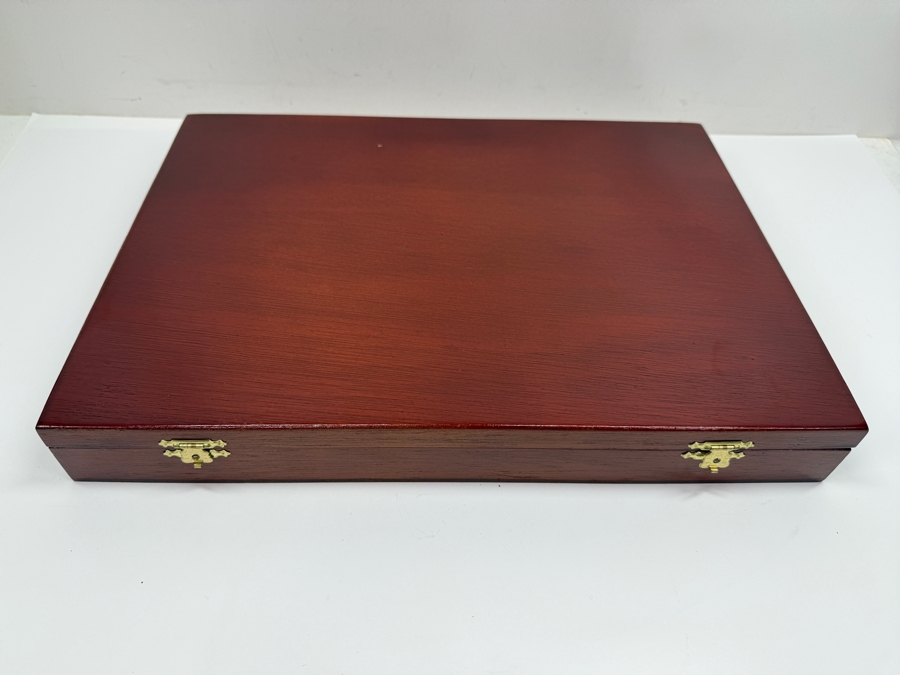 Boxed Set Of (12) Dolfini Texas Style Steak Knives With Cape Buffalo Handles (RSF) [Photo 10]