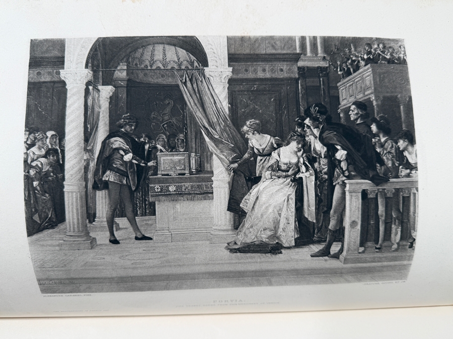 Pair Of Antique 1883 Large Leatherbound Hardcover Books The Masterpieces Of French Art Illustrated By Louis Viardot Published By Gebbie & Co. Publishers Philadelphia Volumes I & II (RSF) [Photo 7]