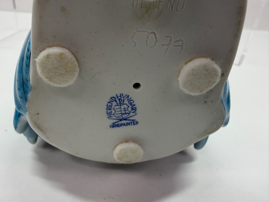 Herend Hungary Hand Painted Porcelain Turkey Figurine Rust Fishnet Pattern With 24k Gold Accents 4.5W X 5H Retails $755 (RSF) [Photo 7]