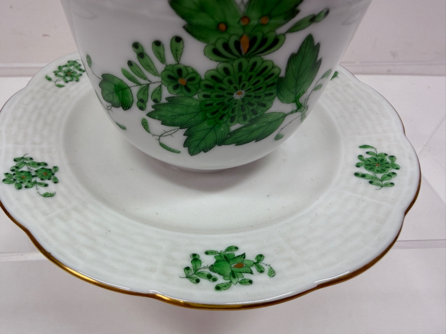 Herend Hungary Hand Painted Jam Jar With Berry Lid 4.5'H (RSF) [Photo 5]