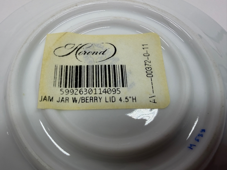 Herend Hungary Hand Painted Jam Jar With Berry Lid 4.5'H (RSF) [Photo 8]