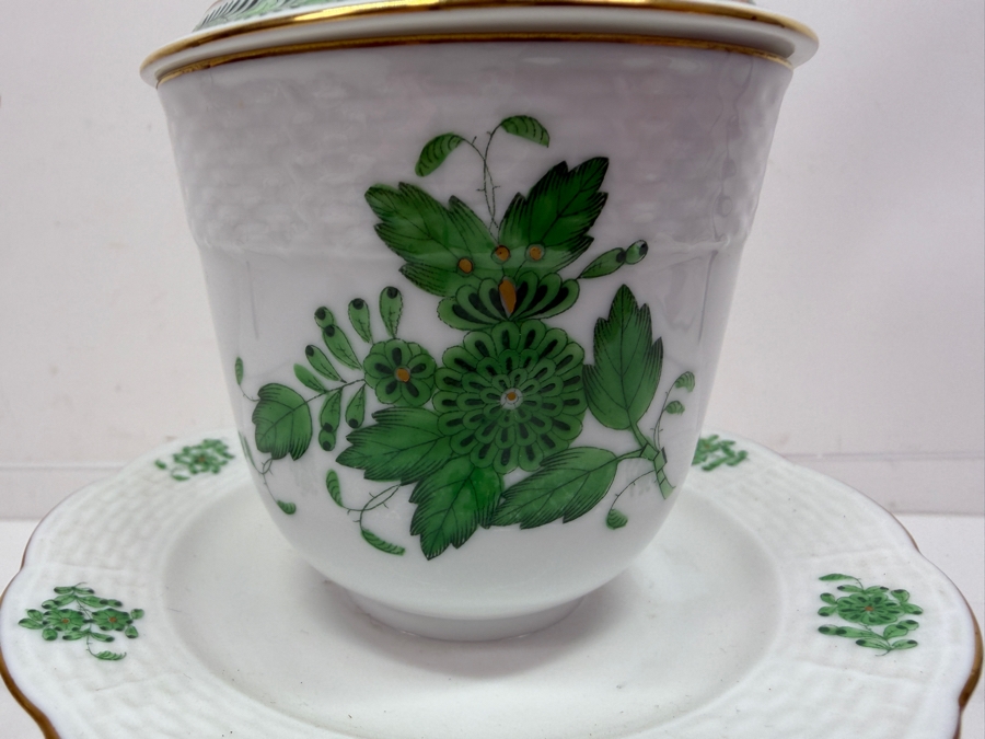 Herend Hungary Hand Painted Jam Jar With Berry Lid 4.5'H (RSF) [Photo 3]