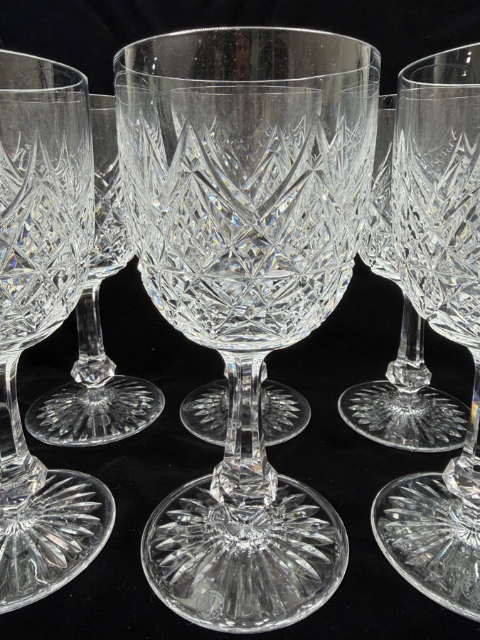 (10) Baccarat France Colbert Pattern Stemware Glasses 7.25'H (RSF) [Photo 6]