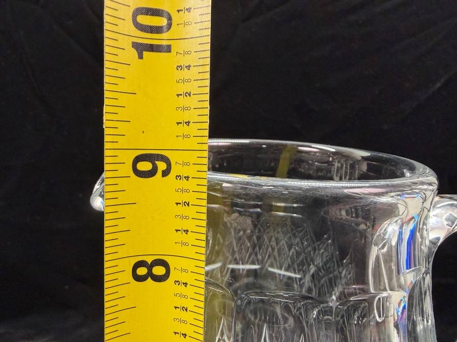 Vintage Baccarat France Colbert Pattern Crystal Pitcher 8.75'H (RSF) [Photo 9]