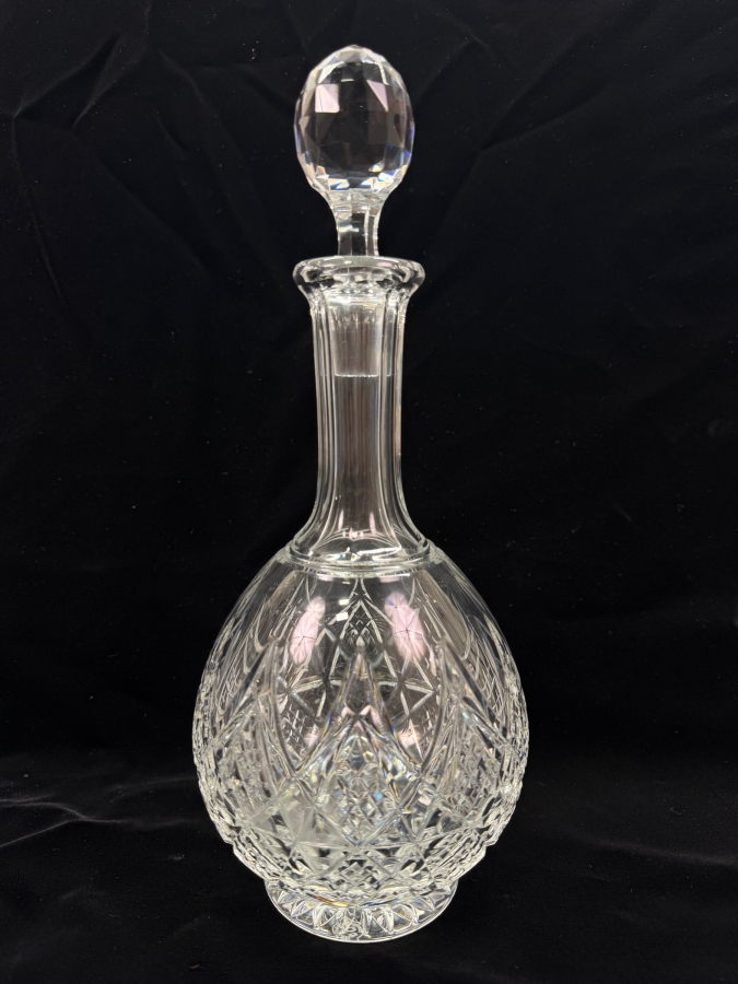 Vintage Baccarat France Crystal Colbert Pattern Decanter With Stopper 12'H (RSF)