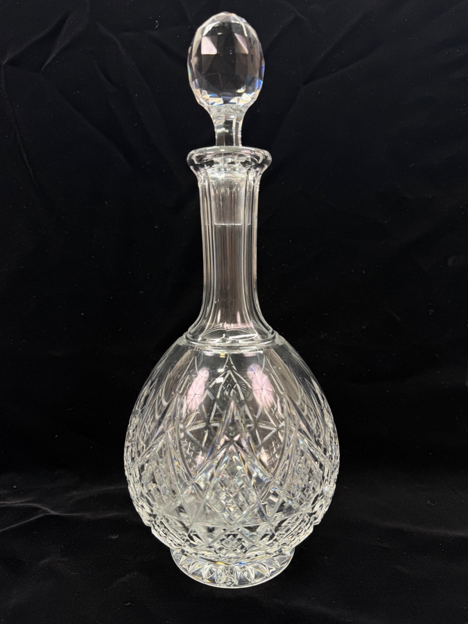 Vintage Baccarat France Crystal Colbert Pattern Decanter With Stopper 12'H (RSF) [Photo 3]