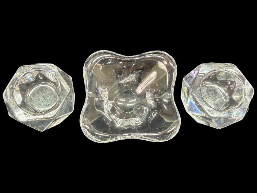 (3) Baccarat France Crystal Pieces (RSF)