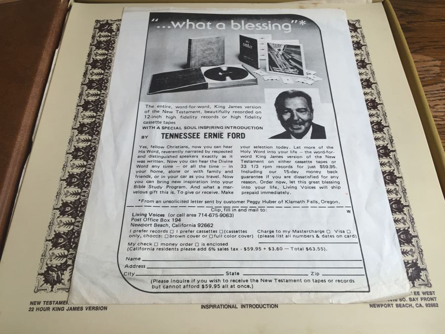 Holy Bible: Complete New Testament King James Version - 22 Vinyl Records - Moodey-Rogers - 1976 - Tennessee Ernie Ford [Photo 9]