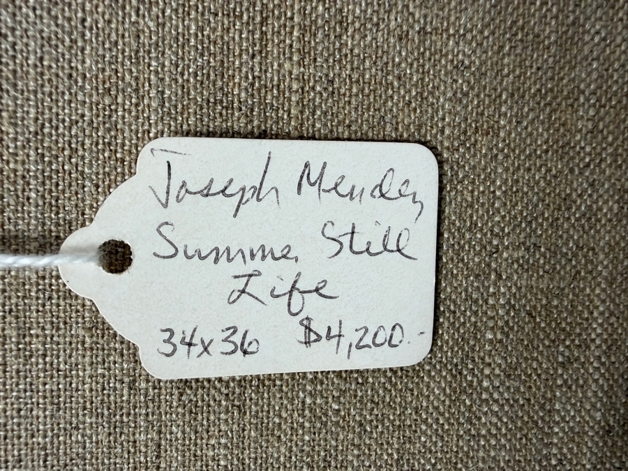 Joseph Mendez (B. 1933, American) Original Oil Painting On Canvas Titled Summer Still Life 34 X 36 Framed Retailed For $4,200 (RSF) [Photo 11]