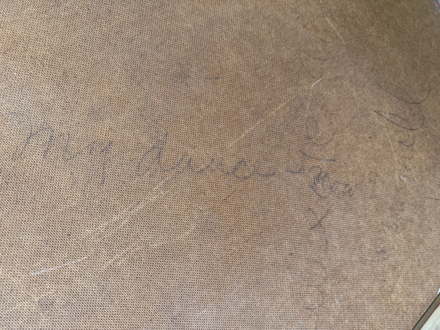 Original Abstract Oil Painting On Board Signed Lower Right Artist Signature Illegible 24 X 24 Framed 36 X 36 (RSF) [Photo 14]