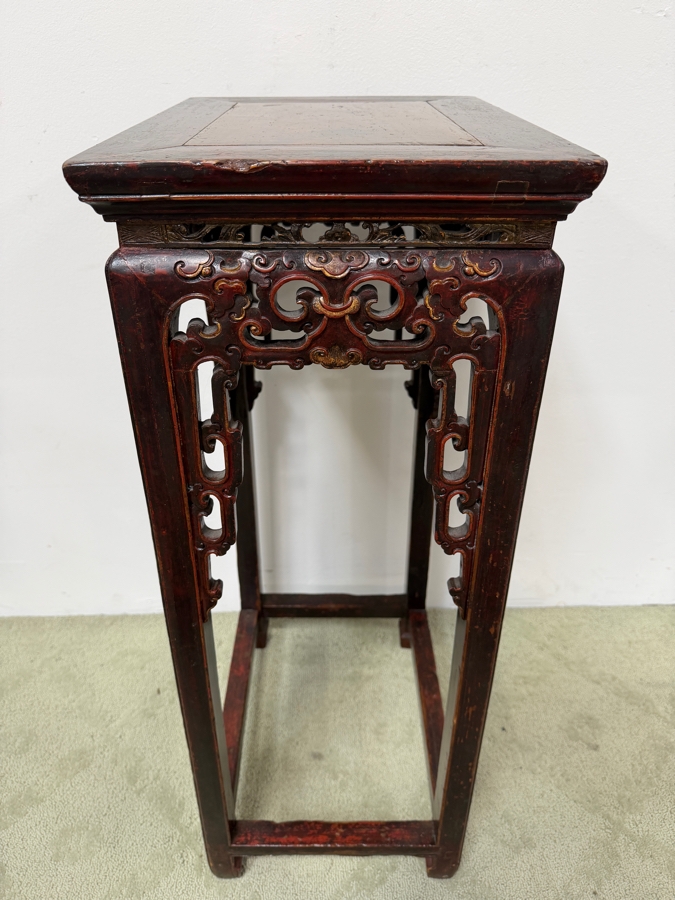 Vintage Chinese Republic Period Tall Stand 17W X 12.5D X 35H (RSF) [Photo 8]