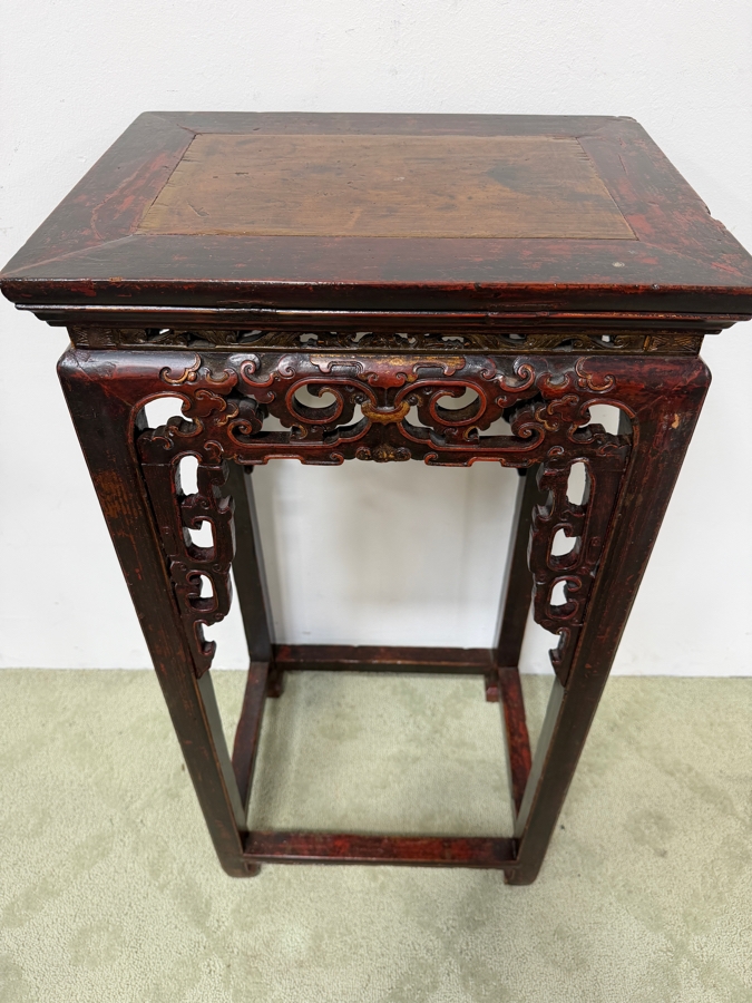 Vintage Chinese Republic Period Tall Stand 17W X 12.5D X 35H (RSF) [Photo 10]