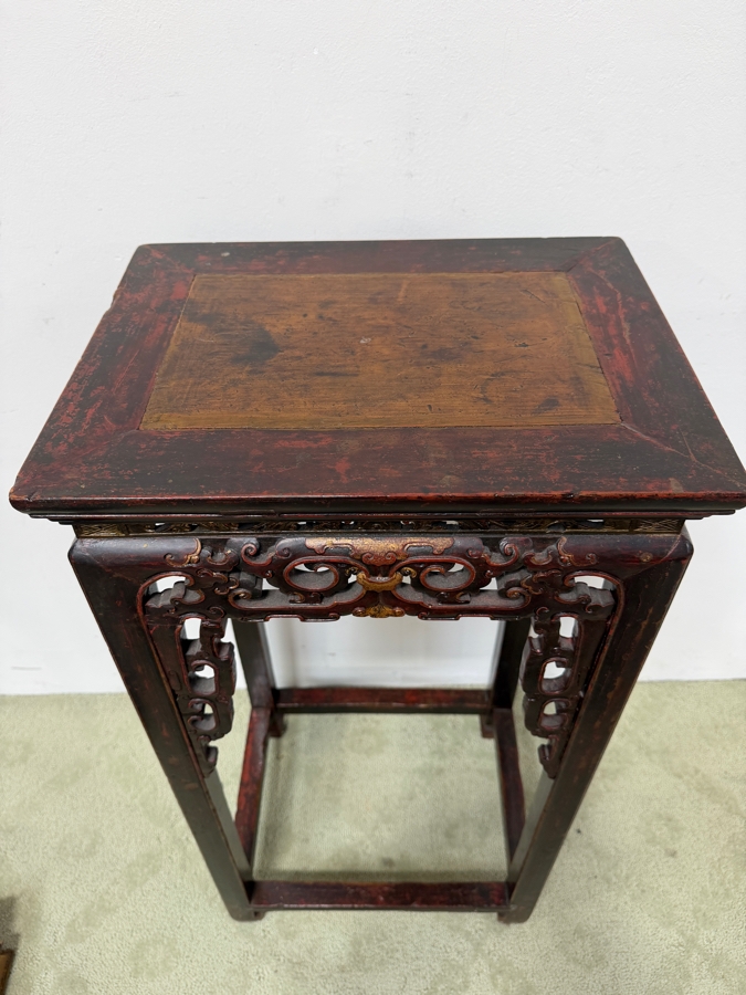 Vintage Chinese Republic Period Tall Stand 17W X 12.5D X 35H (RSF) [Photo 6]