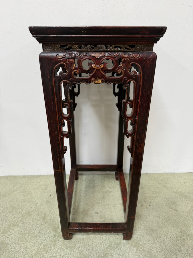 Vintage Chinese Republic Period Tall Stand 17W X 12.5D X 35H (RSF) [Photo 11]