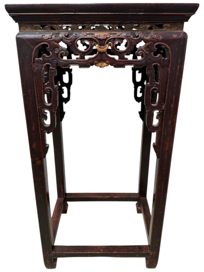 Vintage Chinese Republic Period Tall Stand 17W X 12.5D X 35H (RSF)