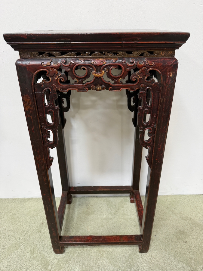 Vintage Chinese Republic Period Tall Stand 17W X 12.5D X 35H (RSF) [Photo 9]
