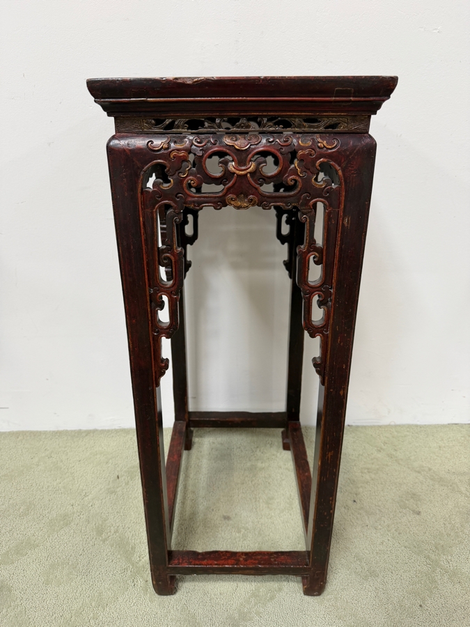 Vintage Chinese Republic Period Tall Stand 17W X 12.5D X 35H (RSF) [Photo 7]