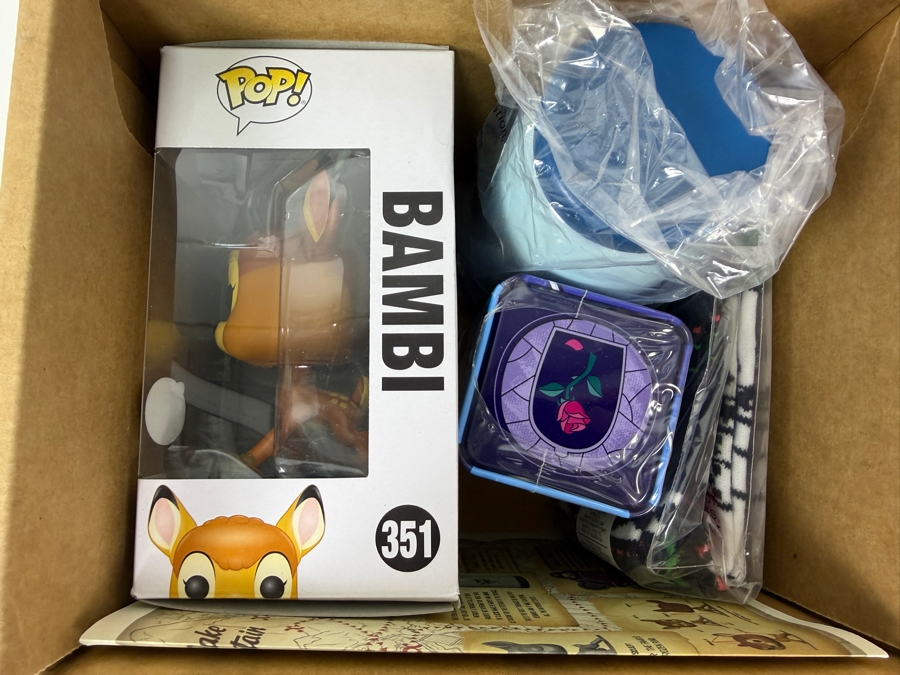 Funko Disney Treasures Snowflake Mountain Subscription Box Featuring Bambi On Ice Exclusive Pop! Vinyl Figure And Beauty And The Beast Enchanted Rose Mystery Mini Collector Tin [Photo 2]