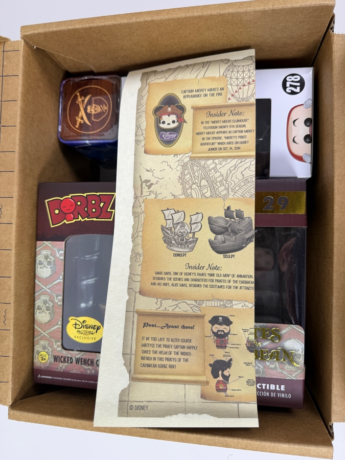 Funko Disney Treasures Pirates Cove Subscription Box Featuring Mr. Smee Exclusive Pop! Vinyl Figure And Wicked Wench Captain With Pirate Ship Dorbz Ridez Set [Photo 12]