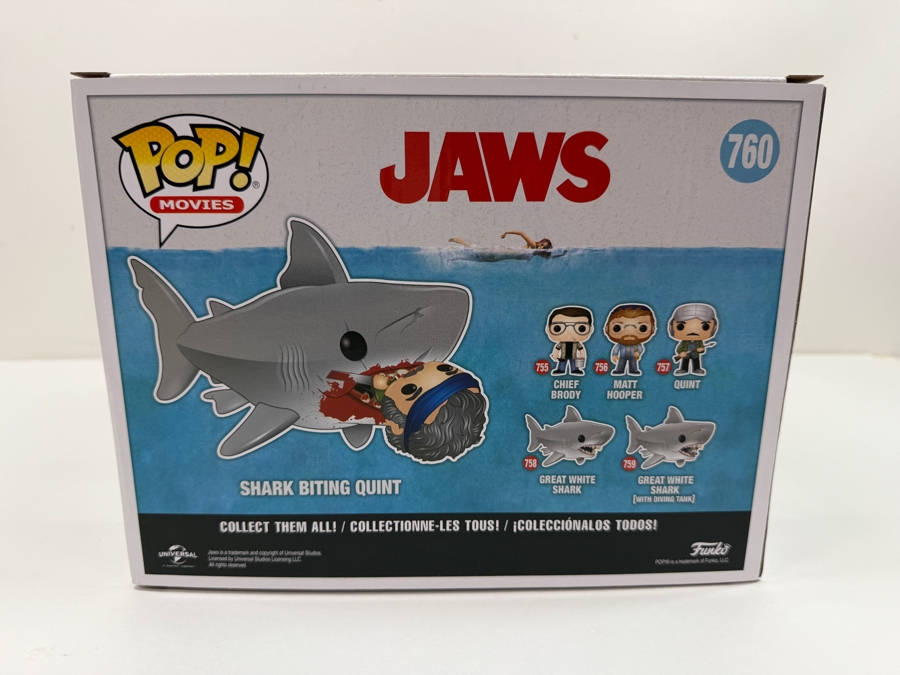 Funko Pop! Movies Jaws Shark Biting Quint #760 Vinyl Figure 2019 Summer Convention Limited Edition Exclusive Featuring The Iconic Attack Scene From The 1975 Film [Photo 7]