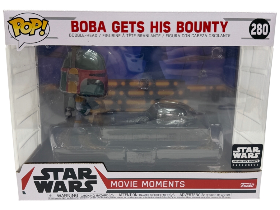 Funko Pop! Star Wars Movie Moments Boba Gets His Bounty #280 Smuggler's Bounty Exclusive Vinyl Bobble-Head Featuring Boba Fett Loading Han Solo In Carbonite