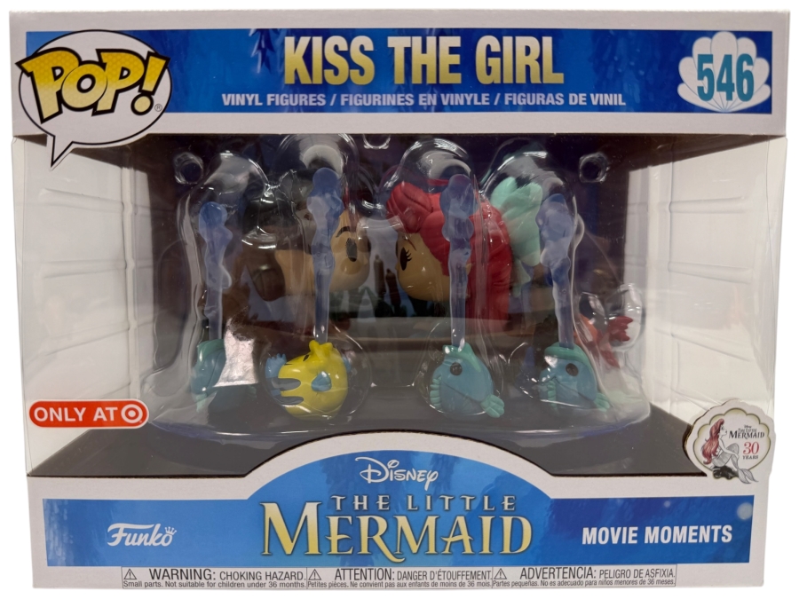 Funko Pop! Disney The Little Mermaid Kiss The Girl #546 Target Exclusive Movie Moments Featuring Ariel And Prince Eric In Their Boat With Sebastian And Flounder
