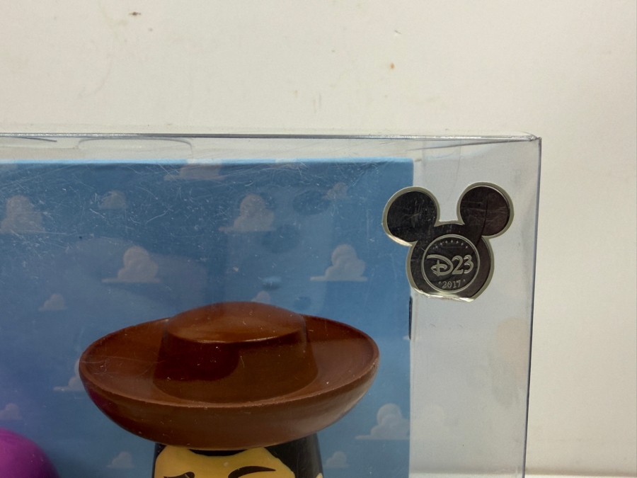 Disney Store D23 Expo 2017 Exclusive Toy Story Woody And Buzz Lightyear Wooden Collectibles Limited Edition Set Of 300 Featuring Hand-Painted Kokeshi Style Figures Retails $60 [Photo 4]