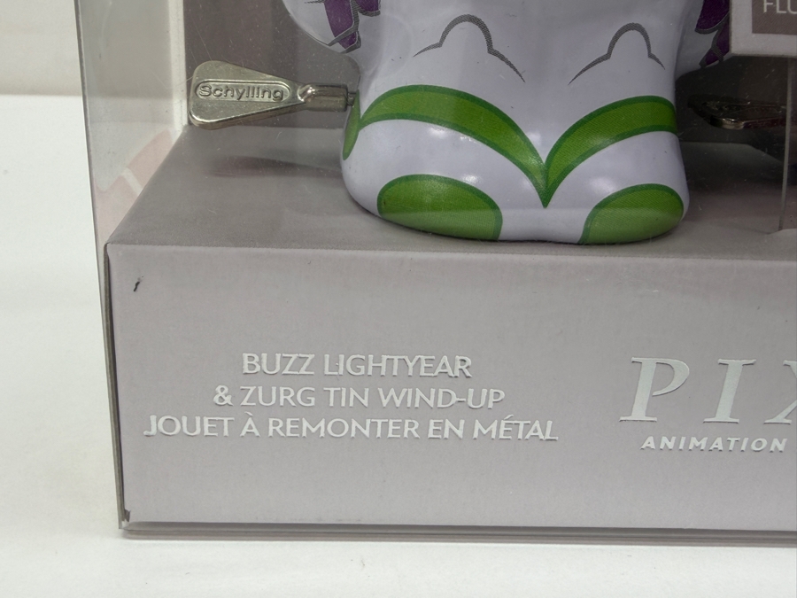 Pixar Animation Studios Series Buzz Lightyear & Zurg Tin Wind-Up Set - Limited Edition 1500 - 2017 D23 Expo Exclusive - Glow In The Dark Fluorescent Tin Walkers By Schylling [Photo 5]