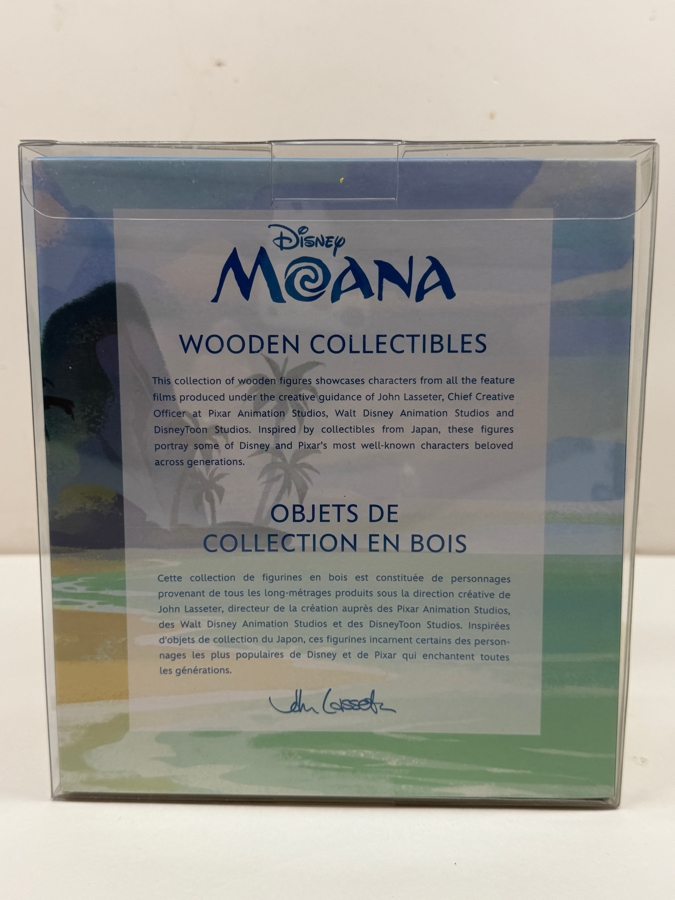 Disney Moana & Maui Wooden Collectible Set - 2017 D23 Expo Exclusive - Limited Edition 300 - Hand-Painted Nesting Doll Style Figures [Photo 7]