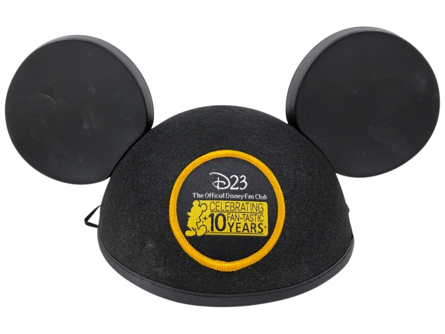 Disney D23 Official Fan Club Celebrating 10 Fan-Tastic Years Mickey Mouse Ear Hat - 2019 Anniversary Exclusive