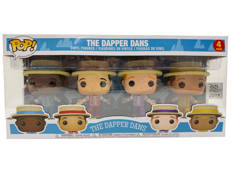 Funko Pop! Disney Parks The Dapper Dans 4-Pack - 2019 D23 Expo Exclusive - Disneyland Barbershop Quartet Vinyl Figure Set - Limited Edition Collectible