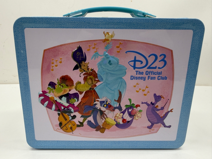 Walt Disney World 50th Anniversary Vault Collection Mickey & Friends Metal Lunch Box With Disney Trading Pins Inside Box - 2021 D23 Gold Member Exclusive - Retro Tin Lunchbox Collectible [Photo 2]