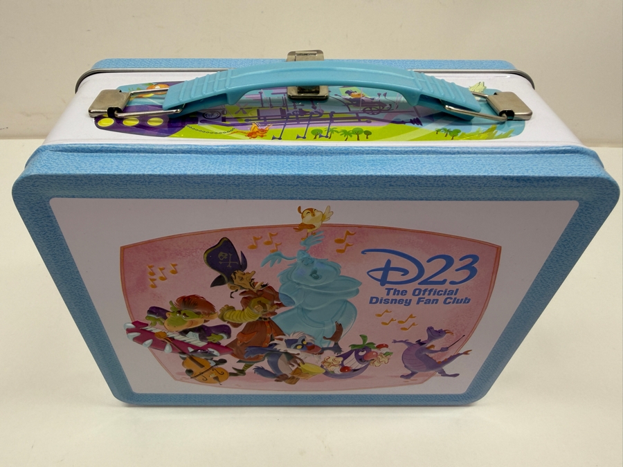 Walt Disney World 50th Anniversary Vault Collection Mickey & Friends Metal Lunch Box With Disney Trading Pins Inside Box - 2021 D23 Gold Member Exclusive - Retro Tin Lunchbox Collectible [Photo 4]