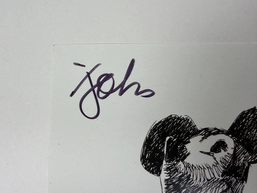 Disney Consumer Products Mickey Mouse Sketch Print - Hand-Signed By John Lasseter - Established 1929 Retro Design - Disney Artist Collectible Postcard 5.5'W X 9'H [Photo 2]