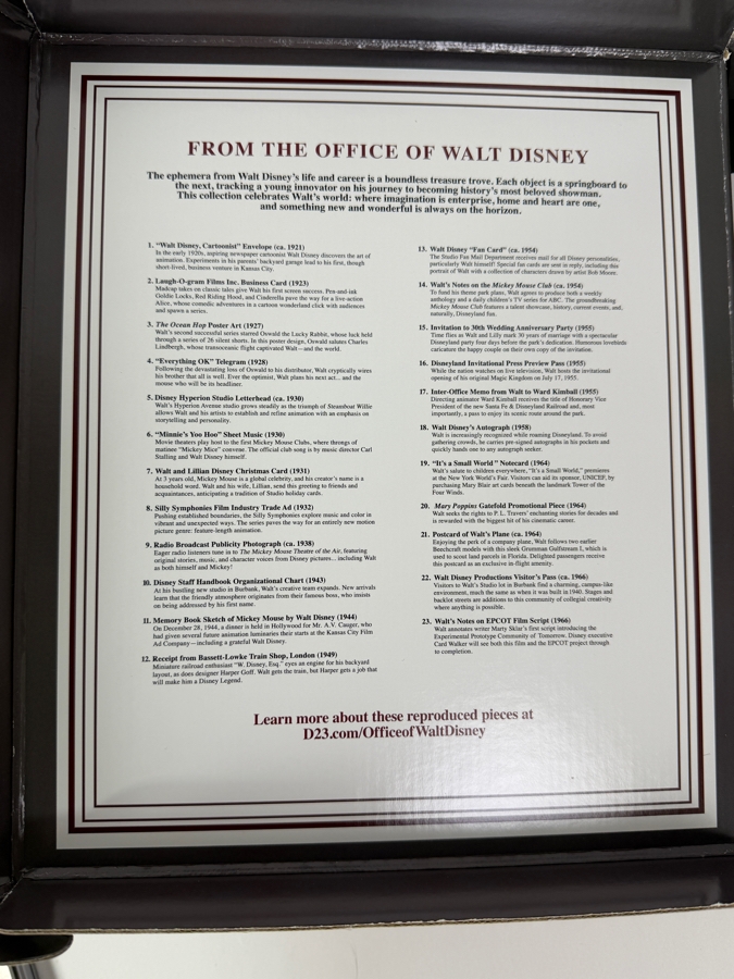 Walt Disney's 'From The Office Of Walt Disney' And 'Nine Old Men' D23 Gold Member Exclusive Collector Box Set - See Photos [Photo 2]