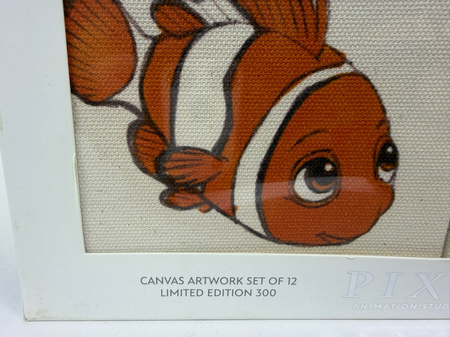 Disney Store Pixar Animation Studios Canvas Artwork Set Of 12 - Limited Edition 300 - 2017 D23 Expo Exclusive - Concept Art For Nemo, Wall-E And More Retails $100 [Photo 3]