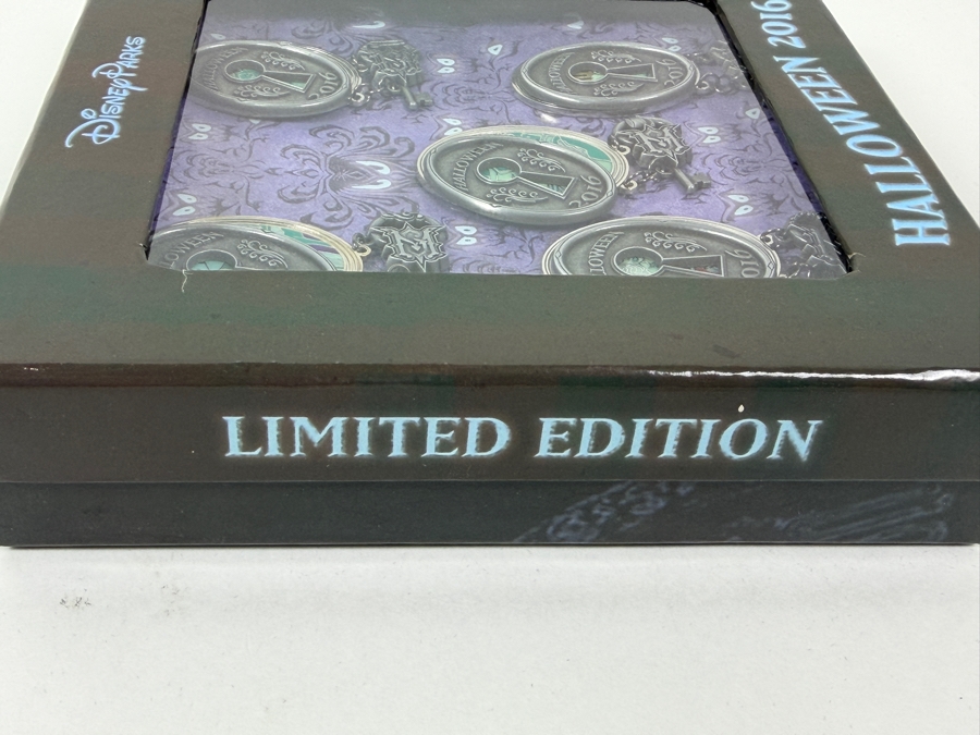 Disney Parks Haunted Mansion Halloween 2016 Lock And Key Mystery Pin Set - Limited Release - 5 Pin Collection On Themed Card - Disney Parks Exclusive [Photo 7]