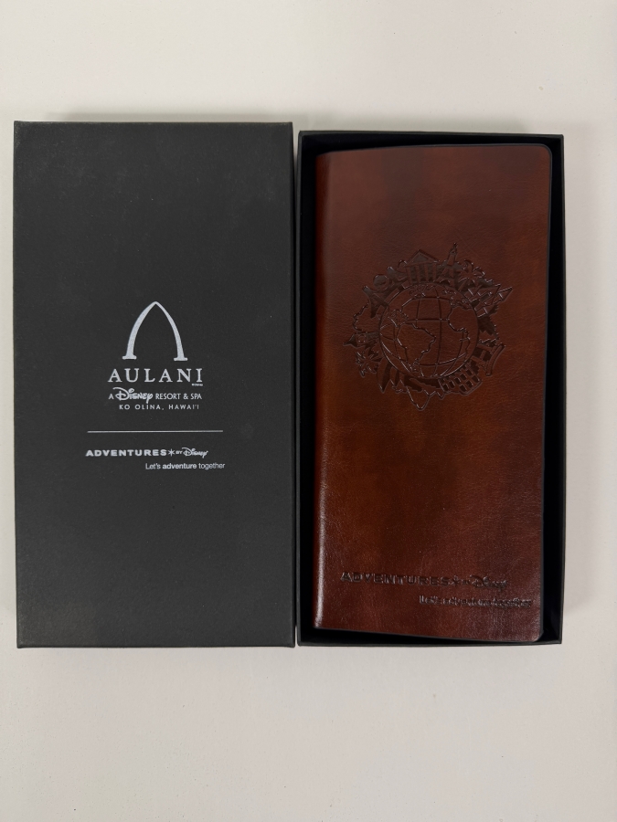 Adventures By Disney Aulani Resort & Spa Ko Olina Hawaii Brown Faux Leather Travel Wallet - Exclusive Gift In Presentation Box [Photo 2]