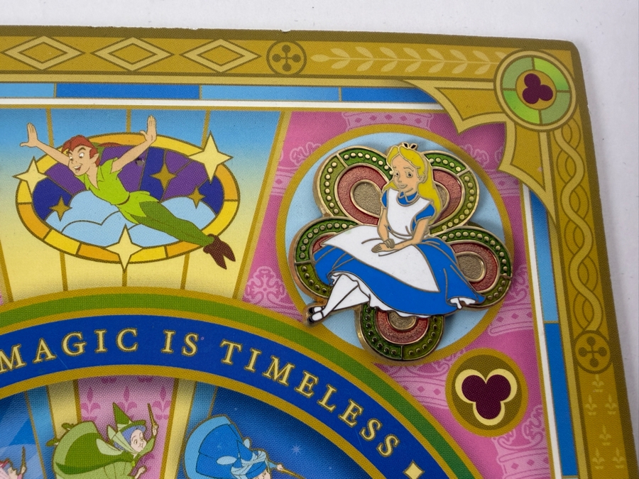 Vintage Disneyland California Five Original Lands Tin Map Tray And Where Magic Is Timeless Character Art Print Postcard Set [Photo 9]