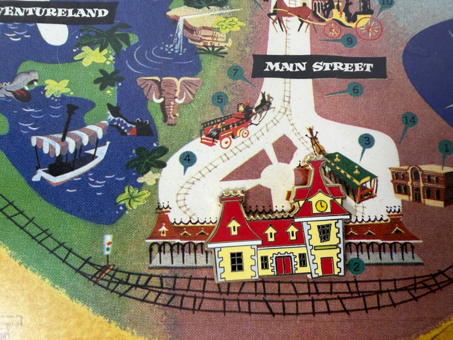 Vintage Disneyland California Five Original Lands Tin Map Tray And Where Magic Is Timeless Character Art Print Postcard Set [Photo 6]