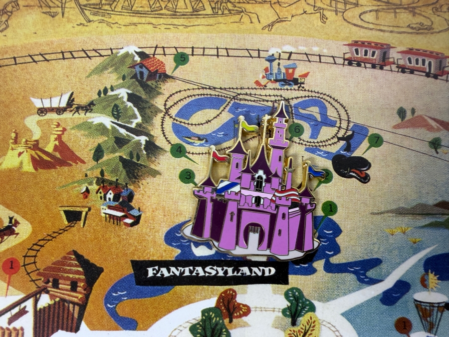 Vintage Disneyland California Five Original Lands Tin Map Tray And Where Magic Is Timeless Character Art Print Postcard Set [Photo 4]