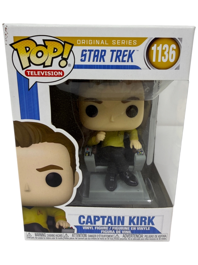 Funko Pop! Television Star Trek: The Original Series Captain Kirk In Command Chair #1136