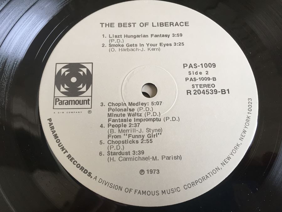 Liberace ‎- The Best Of Liberace - Paramount Records ‎- PAS-1009 - 2 × Vinyl [Photo 6]