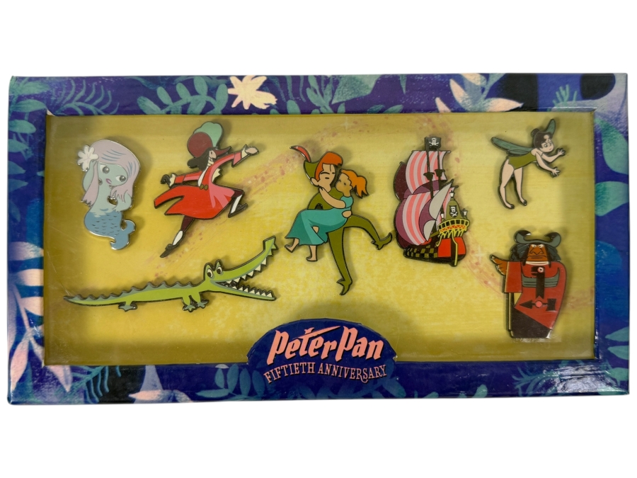 Disney Store Peter Pan 50th Anniversary Mary Blair Conceptual Art 7-Pin Box Set - Limited Edition 2500 