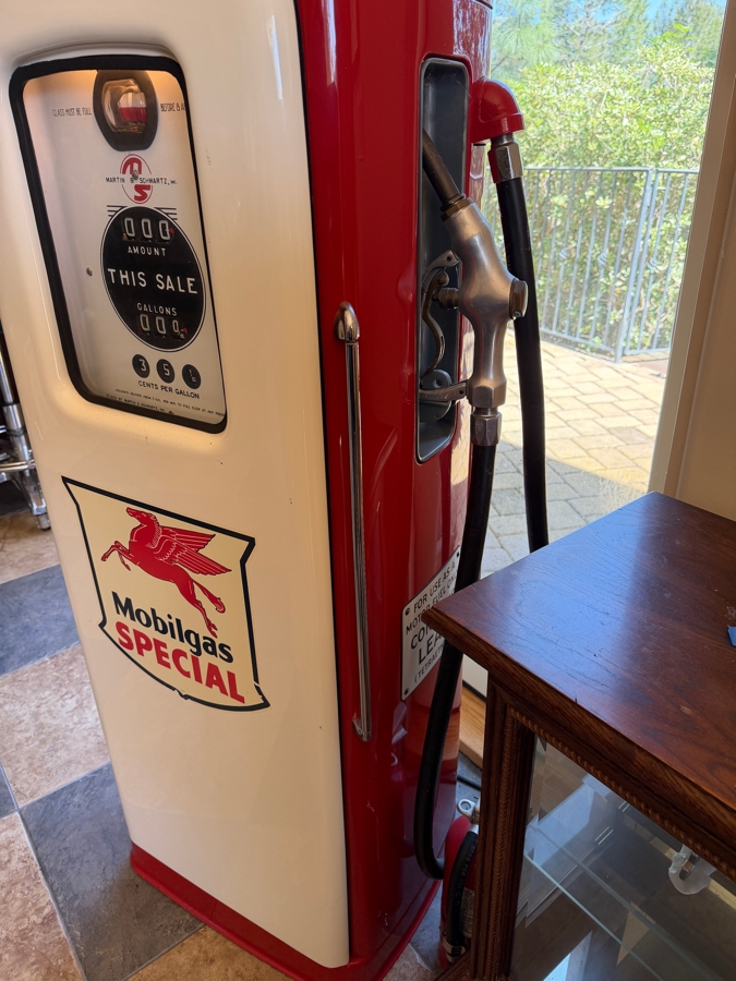 Authentic Restored Vintage Mobilgas Special Gas Pump By Martin & Schwartz Model 80 Series 1T Serial No. 86102 Circa 1950 With Reproduction Top Globe 27W X 16D X 80H (RSF) [Photo 8]